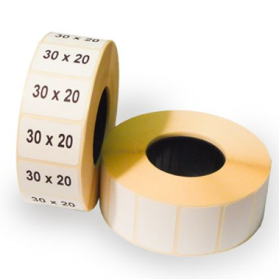 Этикетки 30x20, намотка 2000, d втулки 40, термо Этикетки 30x20, намотка 2000, d втулки 40, термо