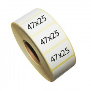 Этикетки 47x25, намотка 2000, d втулки 40, полуглянец
