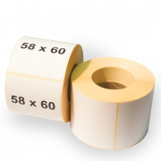 Этикетки 58x60, намотка 500, d втулки 40, термо